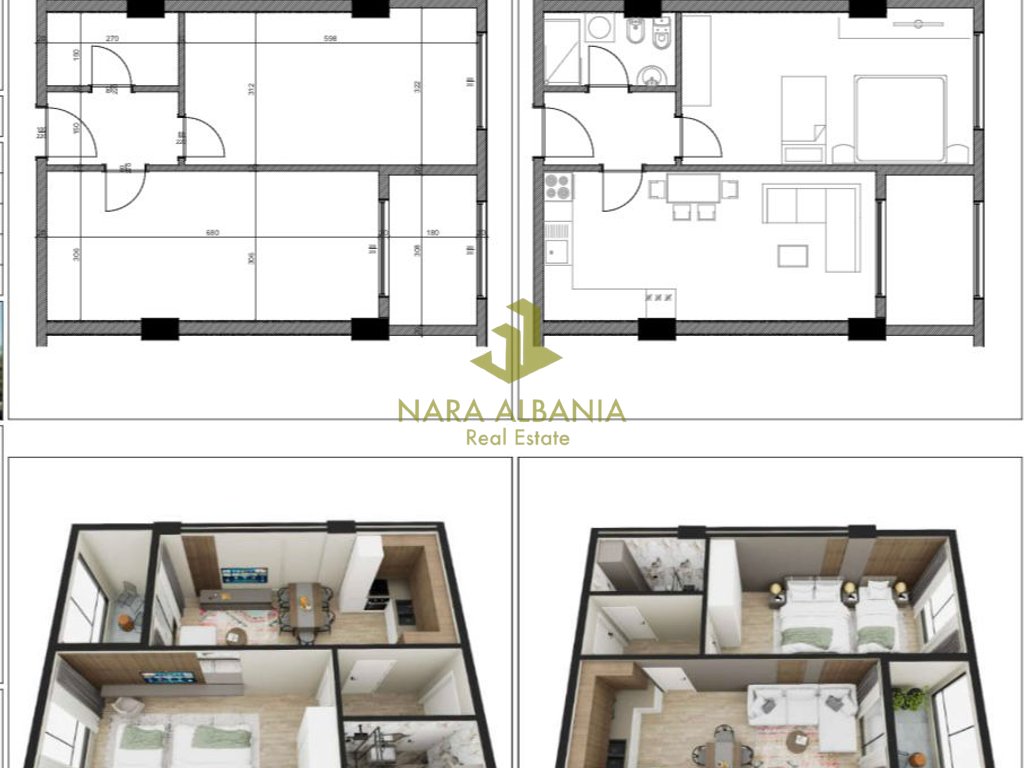 🏡 Apartament 1+1 për Shitje – Golem 🌊✨