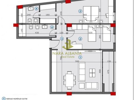 2+1 apartment for sale in Ali Demi, Tirana