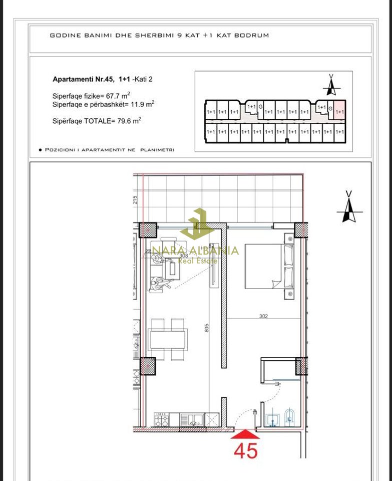 Shitet Apartament 1+1 – Shëngjin, Lezhë 🌊