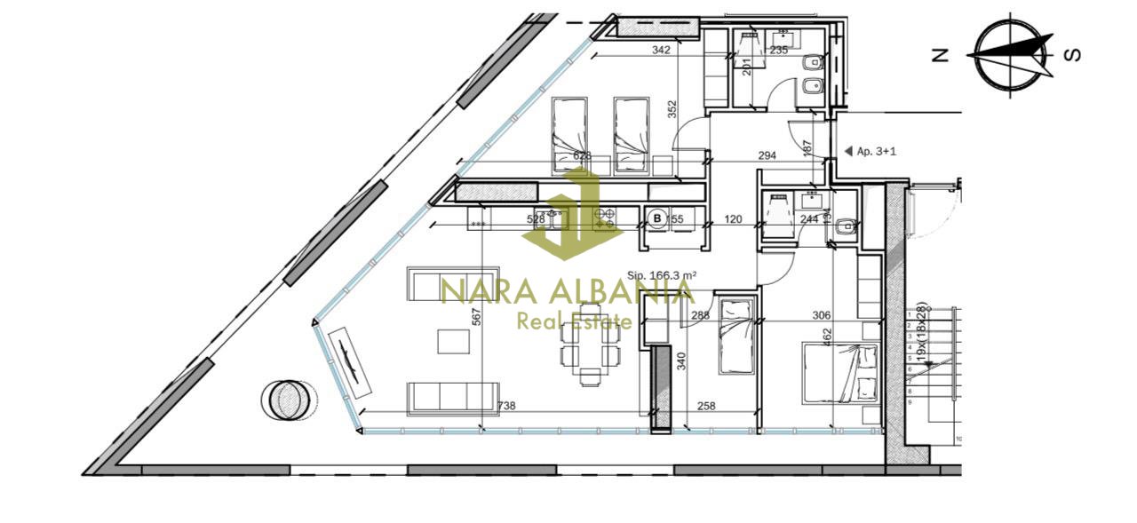 3+1 APARTMENT FOR SALE | "XHENFIZE KEKO" STREET, PORCELAN