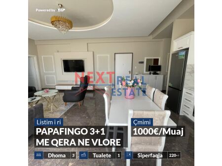 PAPAFINGO 3+1 FOR LONG-TERM RENT IN VLORE