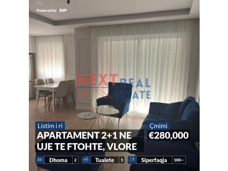 APARTMENT 2+1 FOR SALE WITH SEA VIEW IN UJE TE FTOHTE, VLORE