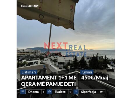 JEPET ME QERA AFATGJATE APARTAMENT 1+1 ME PAMJE DETI NE VLORE