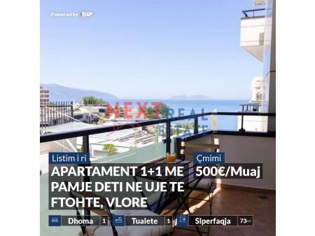 FOR RENT 1+1 APARTMENT WITH SEA VIEW IN UJE TE FTOHTE, VLORE