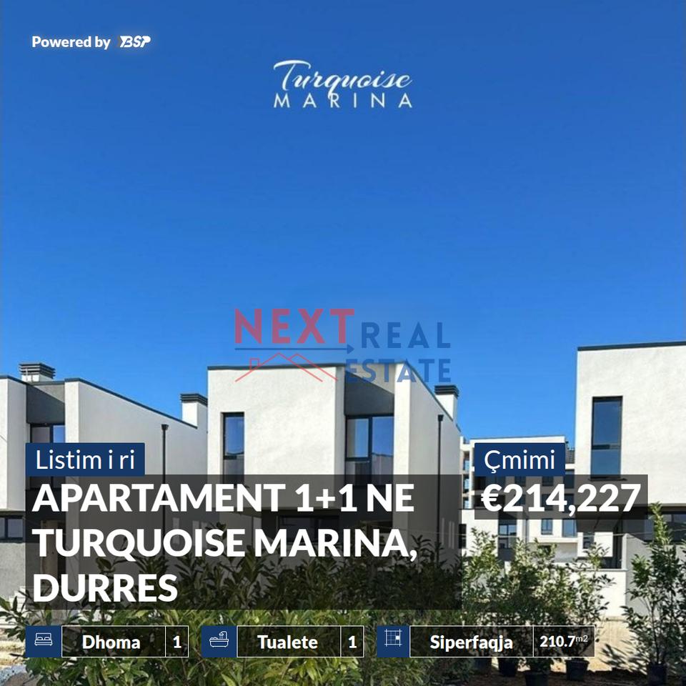APARTAMENT 1+1 NE TURQUOISE MARINA, DURRES
