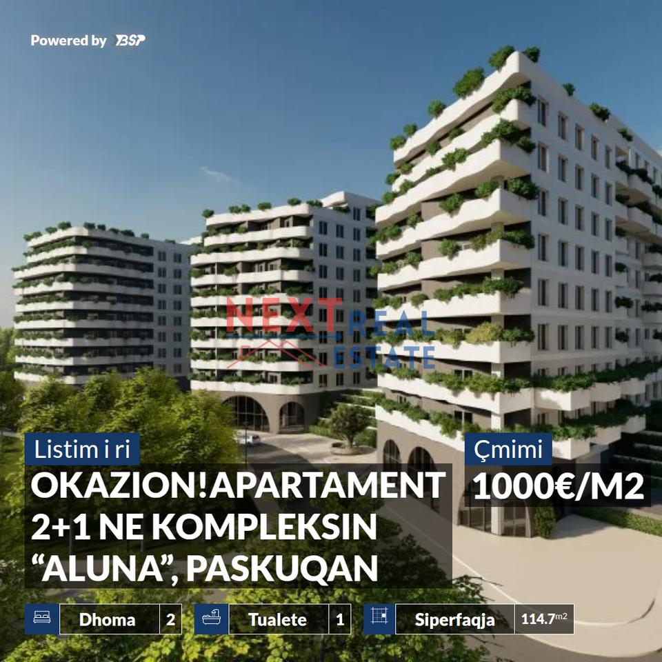 OPPORTUNITY! 2+1 APARTMENT FOR SALE IN THE “ALUNA” COMPLEX, PASKUQAN