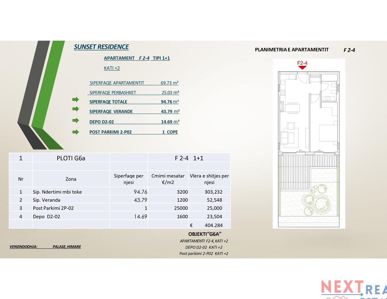 APARTAMENT 1+1 NE GREEN COAST VILLAGE