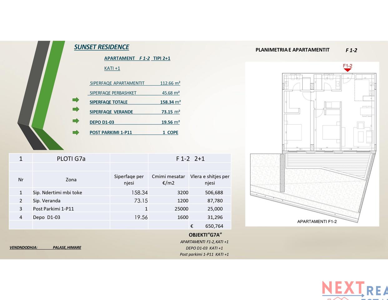 APARTAMENT 2+1 NE GREEN COAST VILLAGE