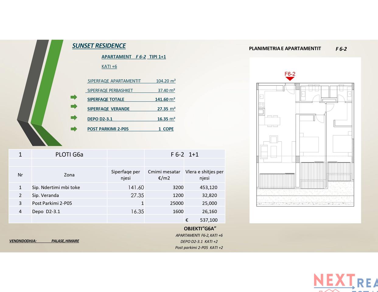 APARTAMENT 2+1 NE GREEN COAST VILLAGE
