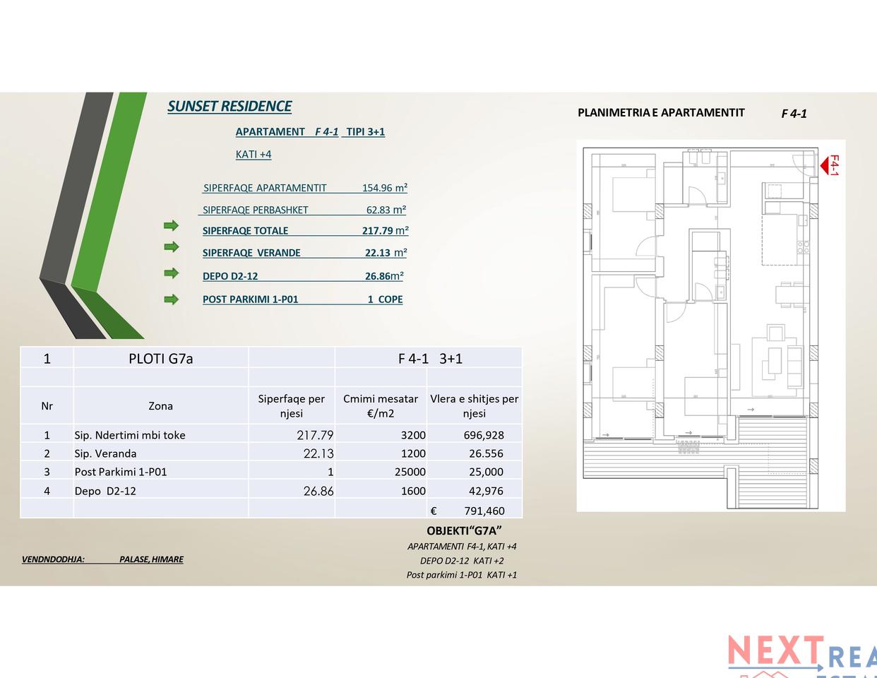 APARTAMENT 3+1 NE GREEN COAST VILLAGE