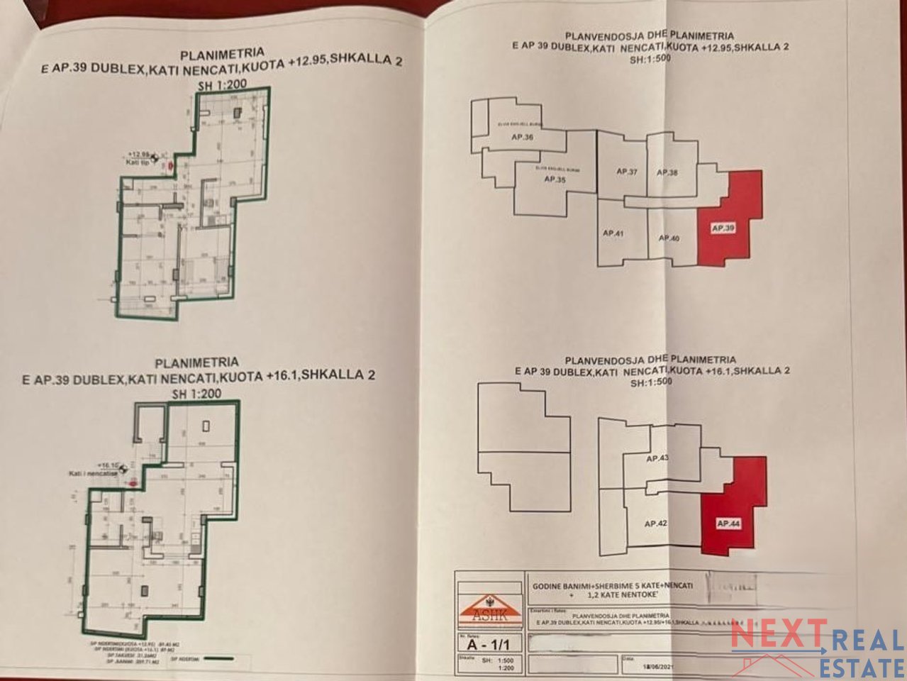 DUPLEKS NE SHITJE – LIQENI I THATE, PRANE RADISSON HOTEL, TIRANE
