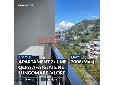 2+1 APARTMENT FOR LONG TERM RENT IN LUNGOMARE, VLORA