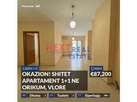 OKAZION! SHITET APARTAMENT 1+1 NE ORIKUM, VLORE