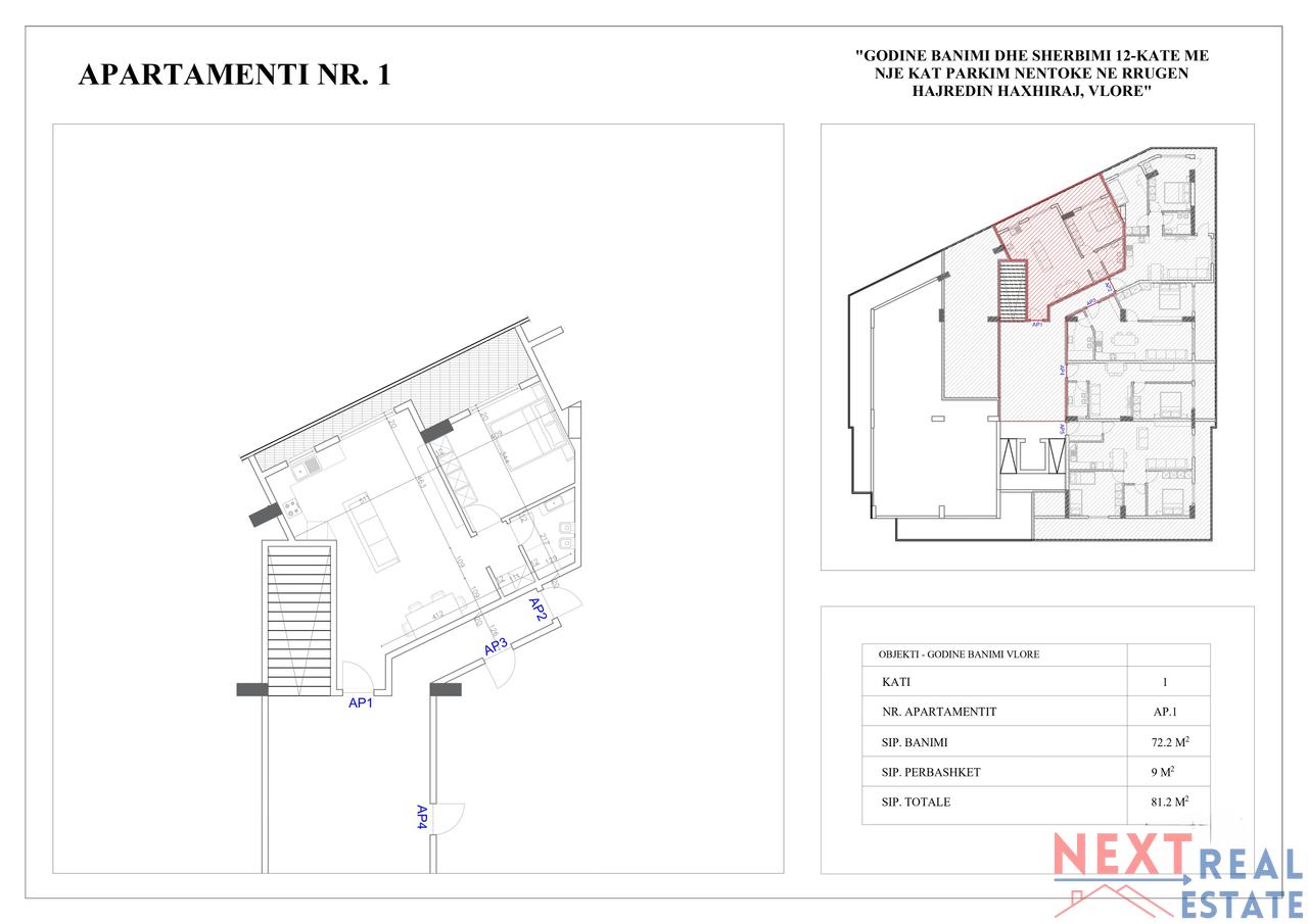 APARTMENT 2+1 FOR SALE IN VLORE