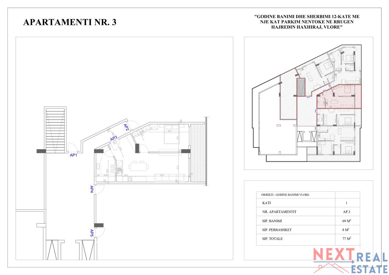 APARTMENT 1+1 FOR SALE IN VLORE