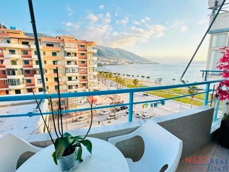 FOR RENT 1+1 APARTMENT WITH SEA VIEW ON THE PROMENADE, VLORE