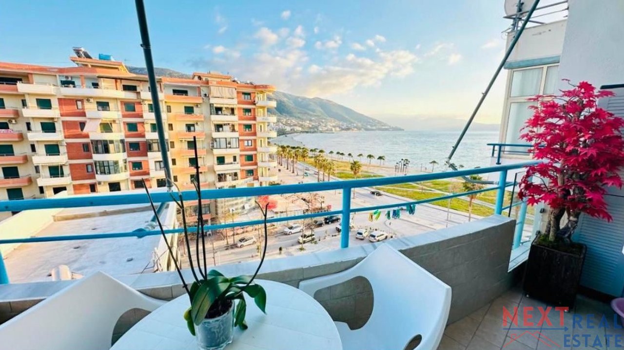 FOR RENT 1+1 APARTMENT WITH SEA VIEW ON THE PROMENADE, VLORE