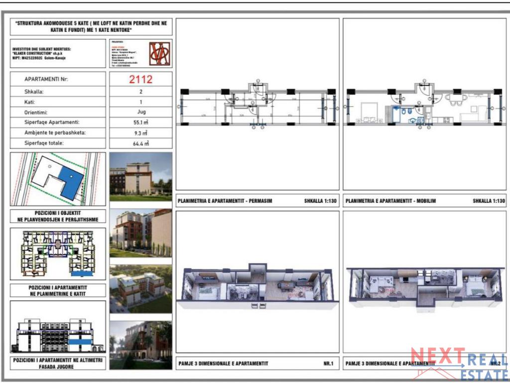 APPARTAMENTO 1+1 IN VENDITA A GOLEM, KAVAJË – HESTIA RESIDENCE