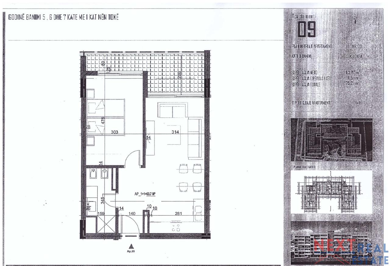 APPARTAMENTO 1+1 IN VENDITA 1050 EURO/M2 A ORIKUM, VLORE
