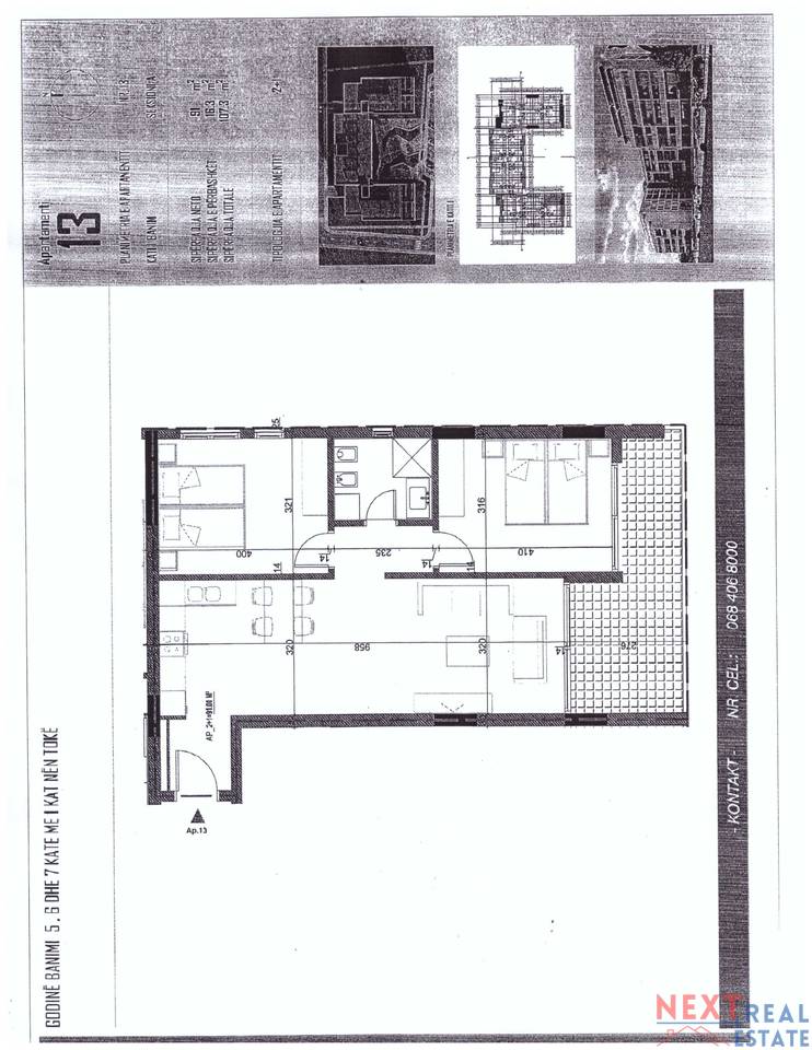 SHITET APARTAMENT 2+1 1250 EURO/M2 NE ORIKUM, VLORE