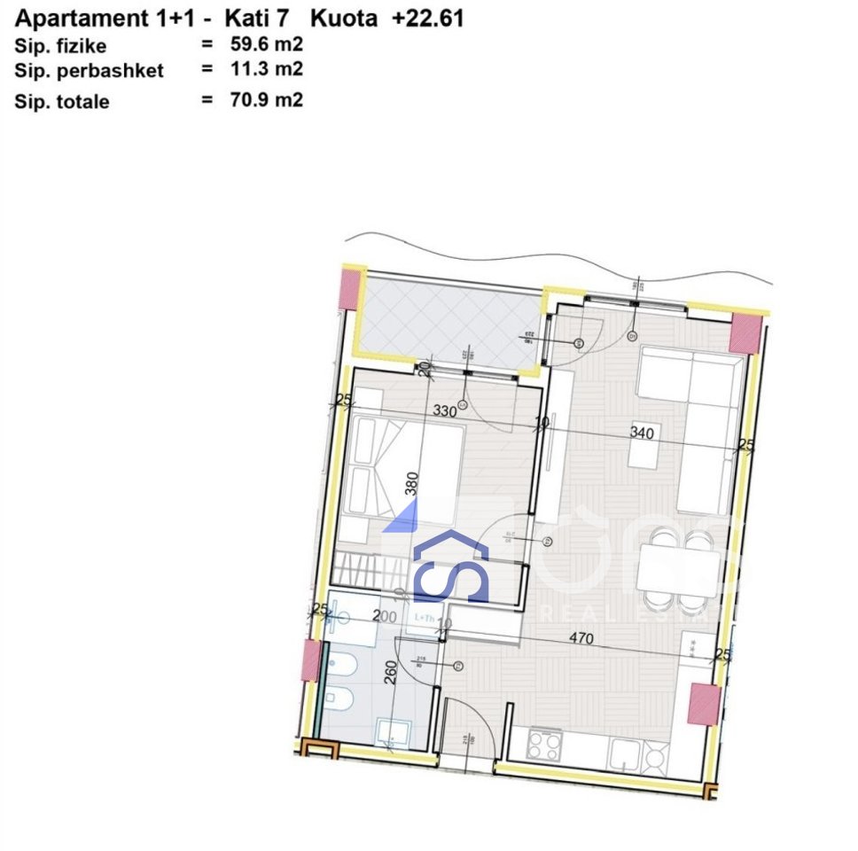 Appartamento 1+1 in vendita a Paskuqan