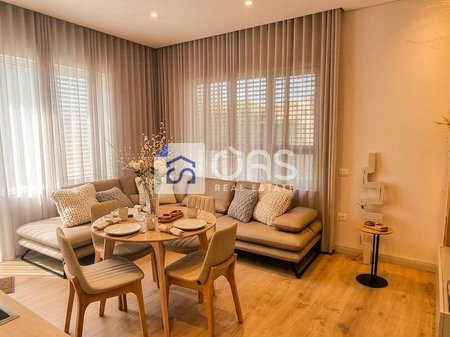 1+1 apartment with parking space for rent at Kodra e Diellit