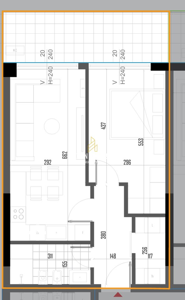 Apartament 1+1 në shitje, tek Sun Sea Residence, Golem!