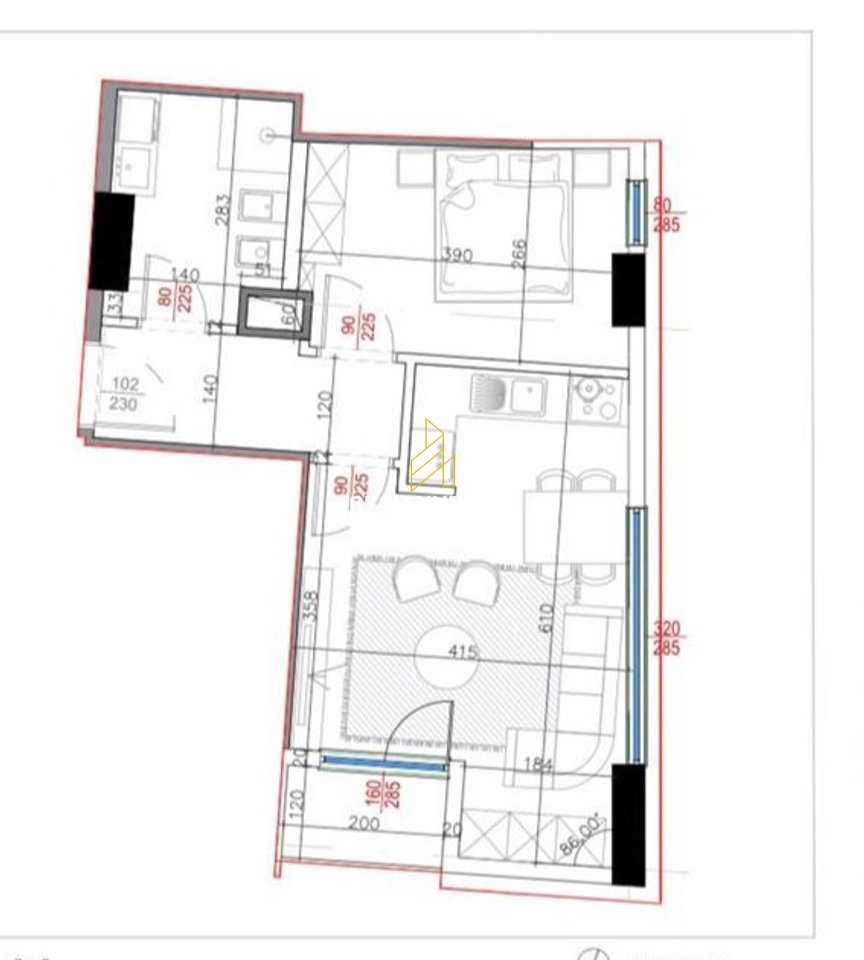 Aparament 1+1 në shitje, tek Rruga e Kavajës