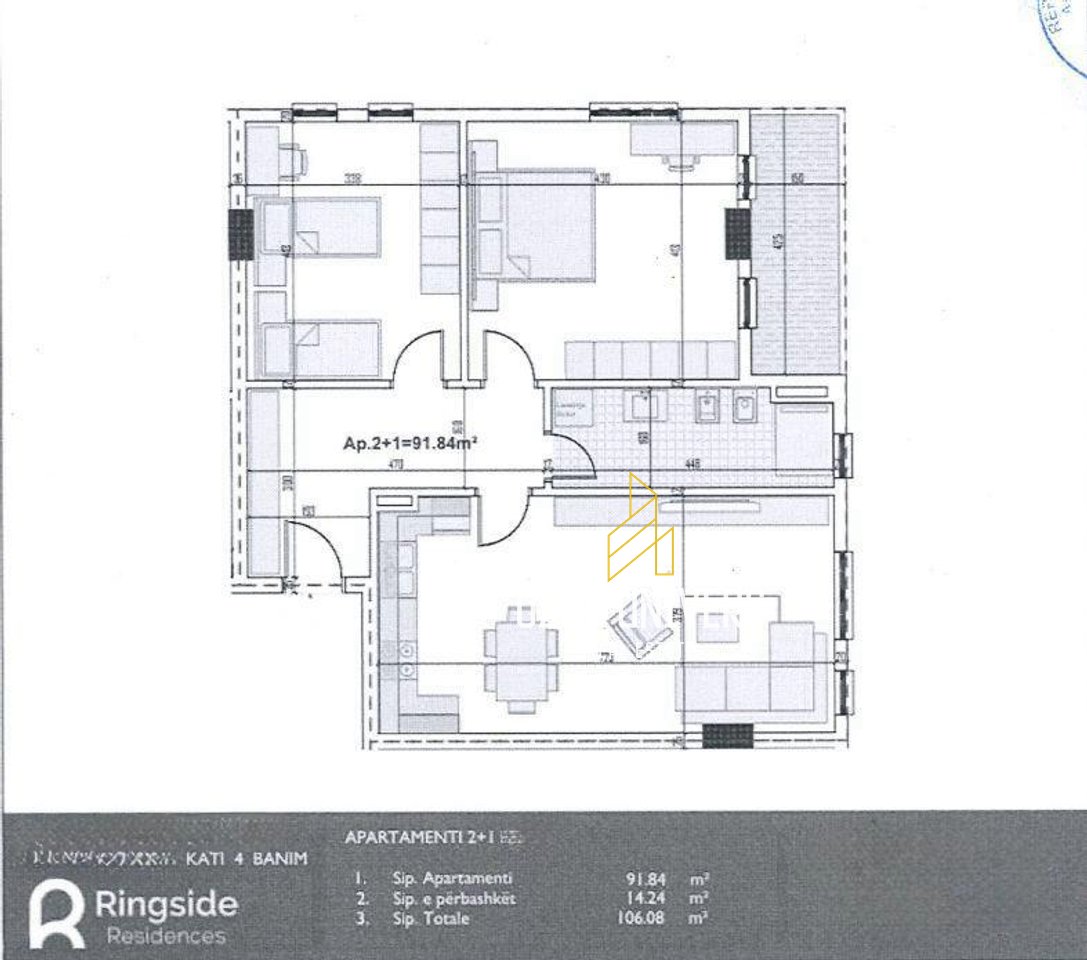 Appartamento 2+1 in vendita presso Ringside Residence, Paskuqan!