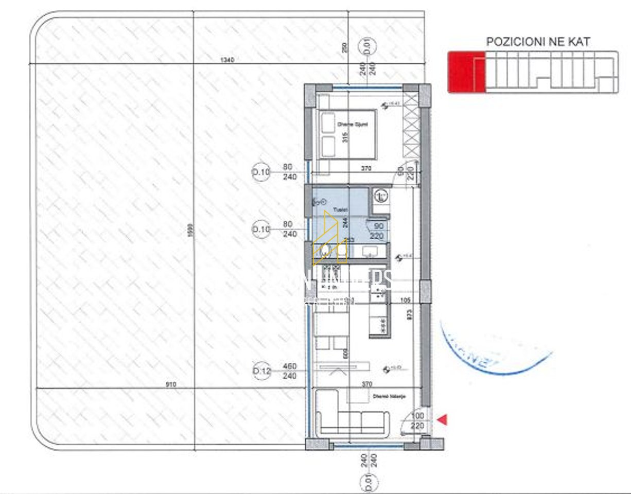 OFFER! 1+1+Veranda apartment for sale at Turquoise Marina, Hamallaj, Durrës!