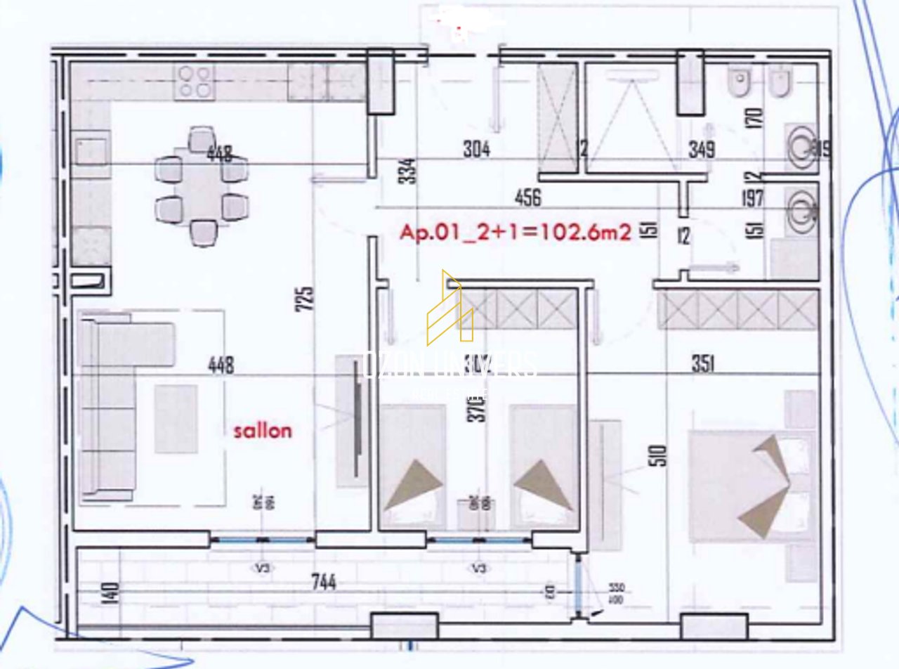 OFFER! 2+1 Apartment for sale at Colour Splash Residence, Paskuqan!