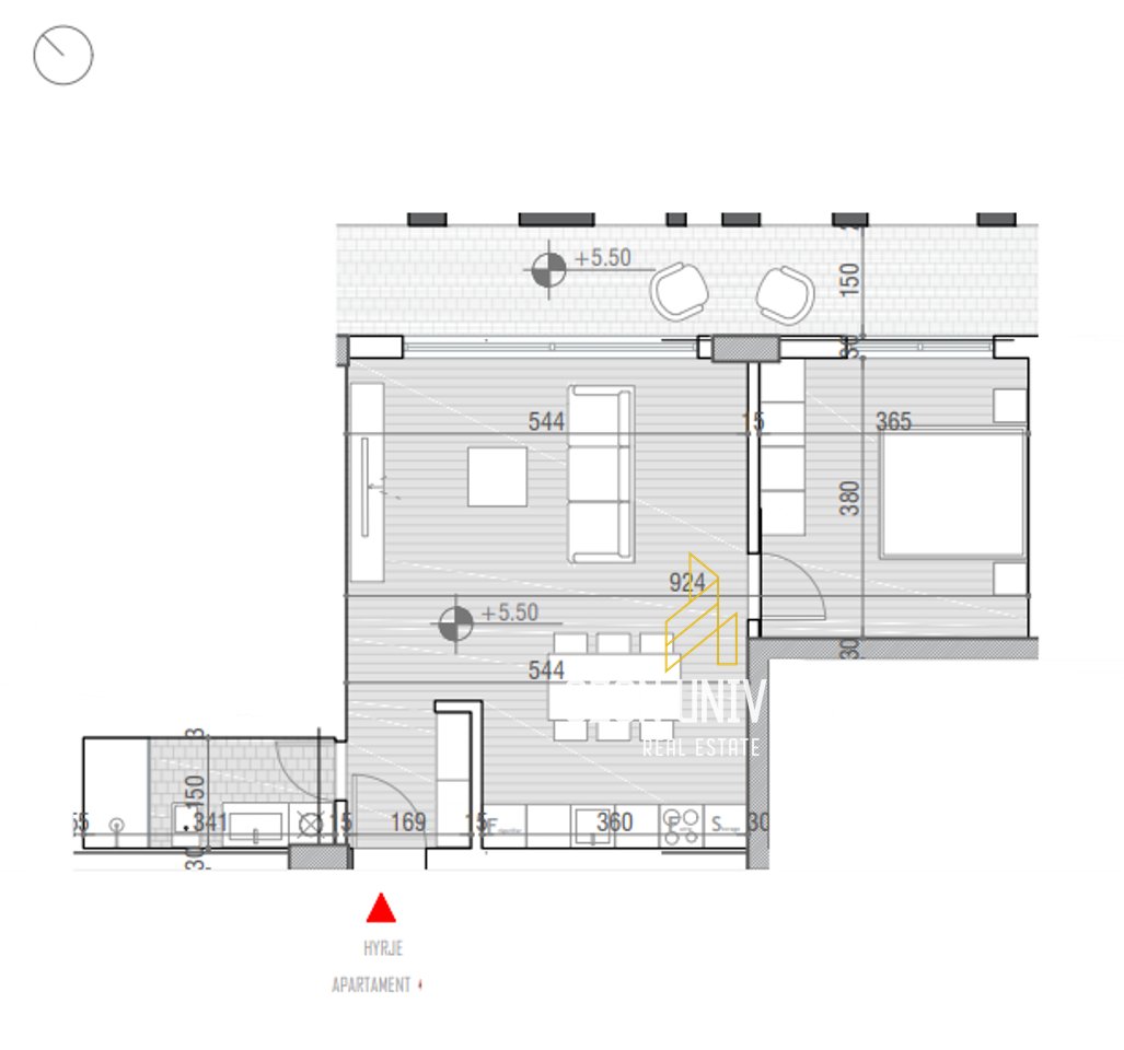 OCCASIONE! Vendesi appartamento 1+1+ balcone con parcheggio a One Oricum Bay, di fronte al porto!