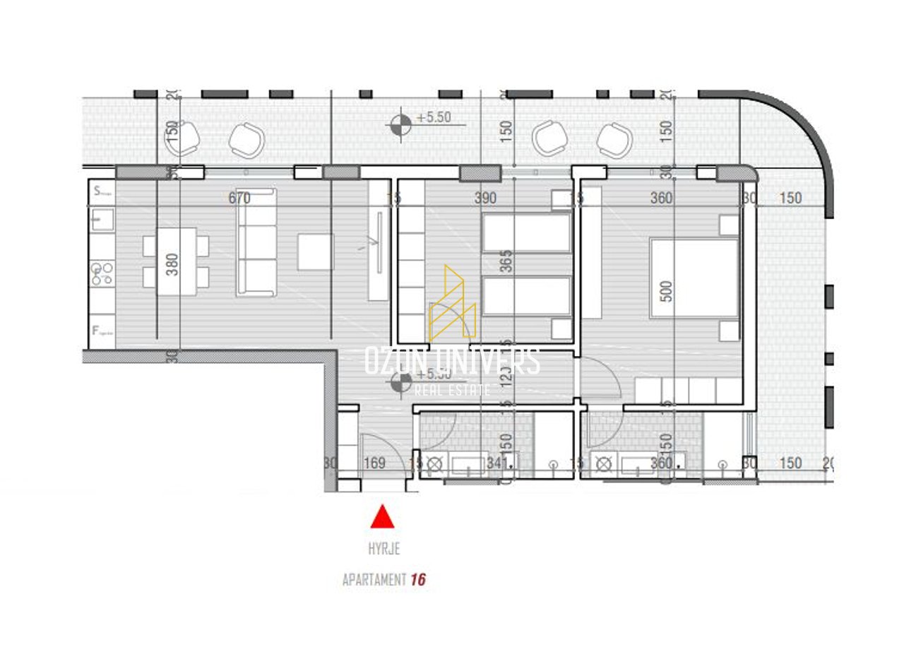 OCCASIONE! Appartamento 2+1+2+Parcheggio in vendita presso One Orikum Bay, di fronte al Porto!