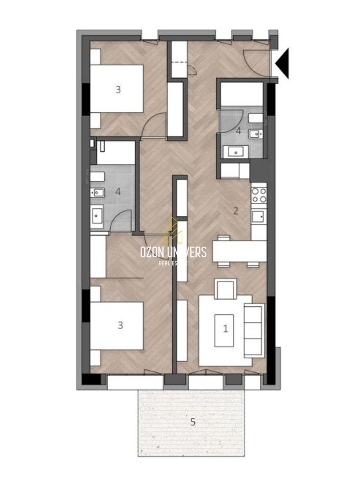 Apartment for sale 2+1+2 with parking at Green Coast 2, Dhërmi!