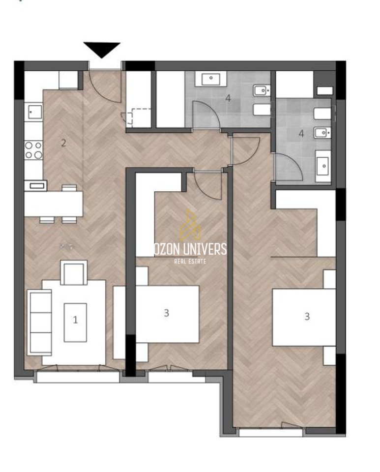 Apartament 2+1+ parking për shitje tek Green Coast 2, Dhërmi!