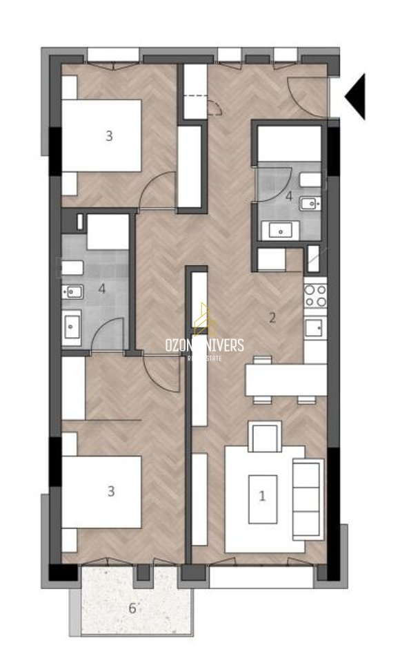 Apartament 2+1+ parking për shitje në Sunset Residence, Green Coast 2 , Dhërmi!