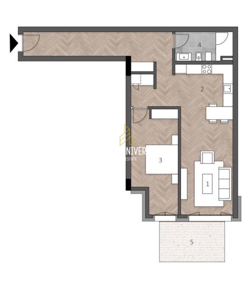 Apartament 1+1+Parking për shitje tek Green Coast 2!