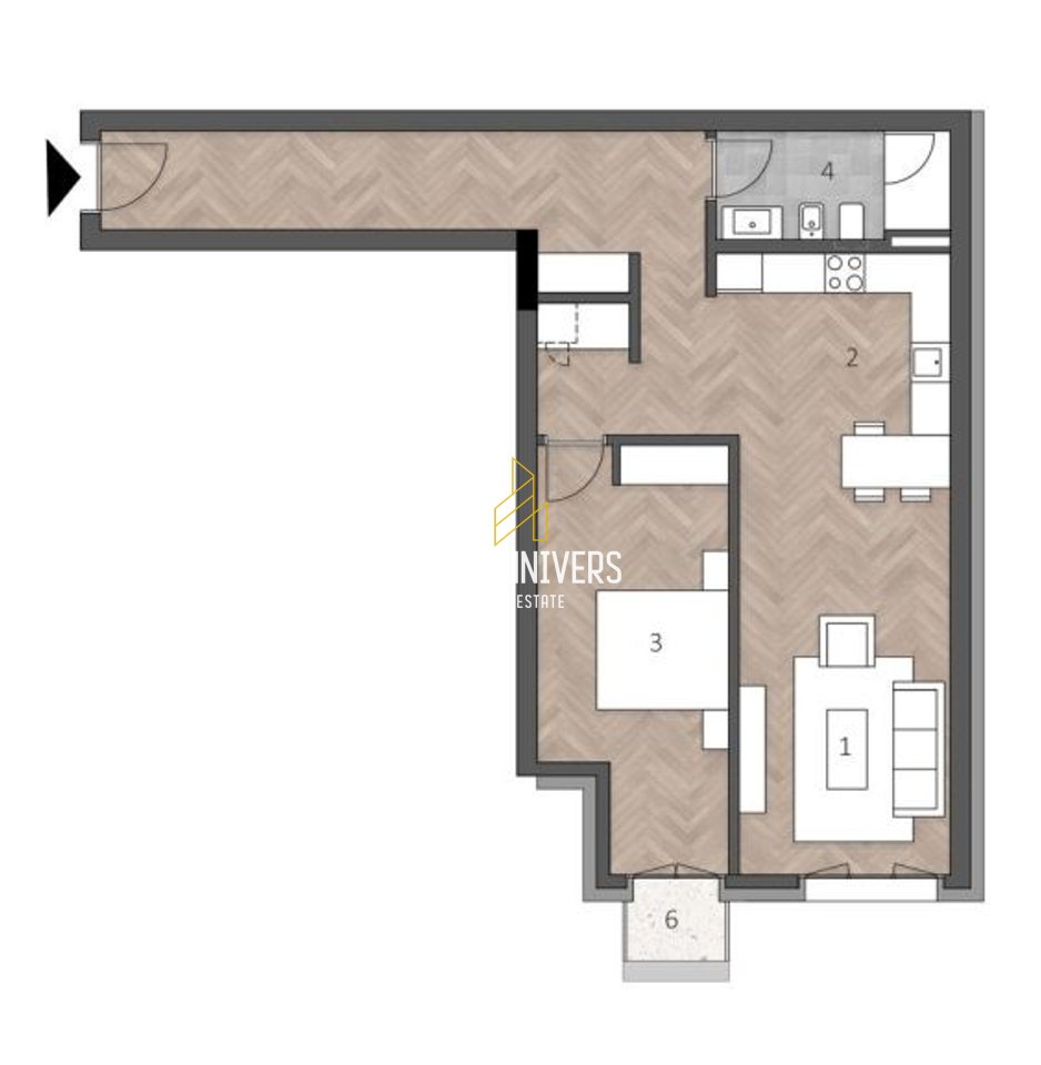 Apartament 1+1+Parking për shitje tek Green Coast 2!