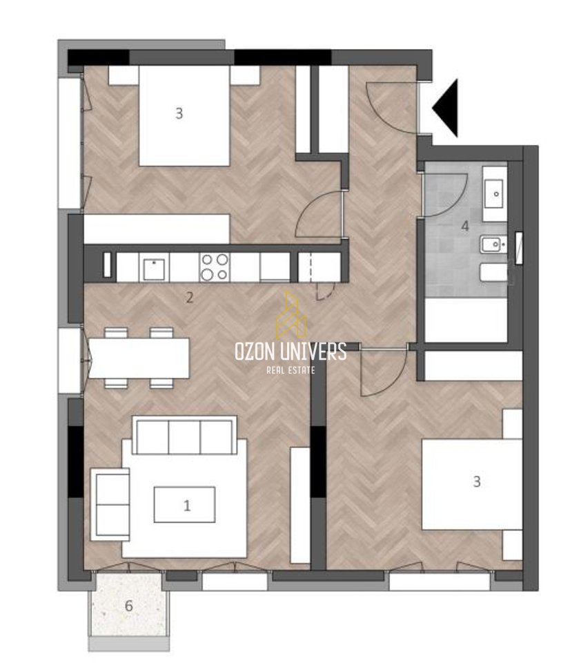 Apartament 2+1+Parking për shitje tek Green Coast 2!
