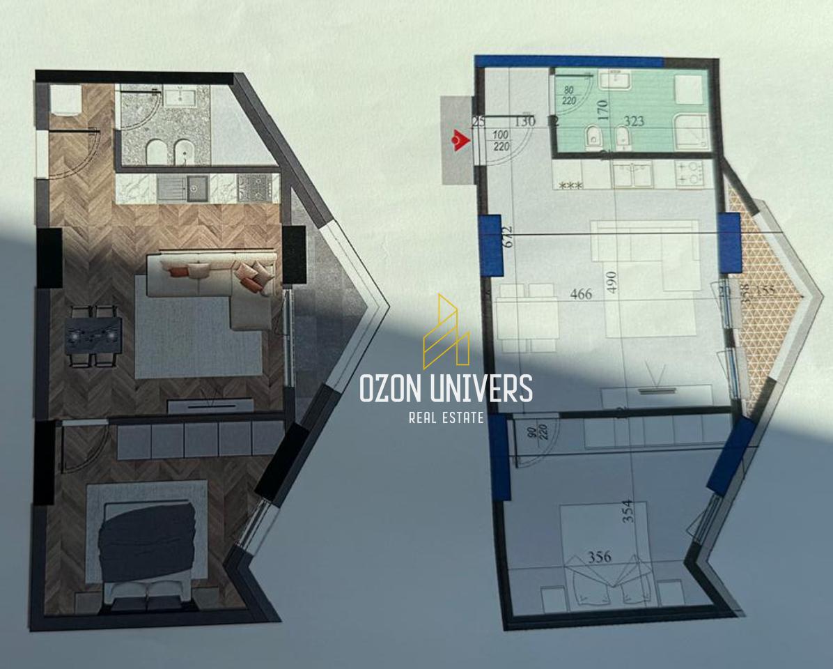 Apartament 1+1 për shitje tek Colonnade Residence, Rruga Dritan Hoxha!