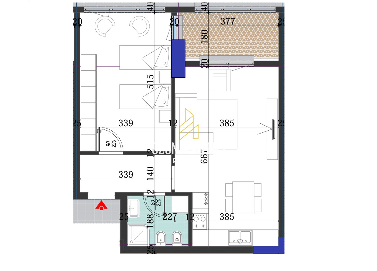 Apartament 1+1 për shitje tek Colonnade Residence, Rruga Dritan Hoxha!