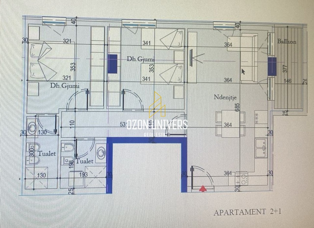 Apartament 2+1+2 për shitje tek Tirana Entry II, ish Dogana!