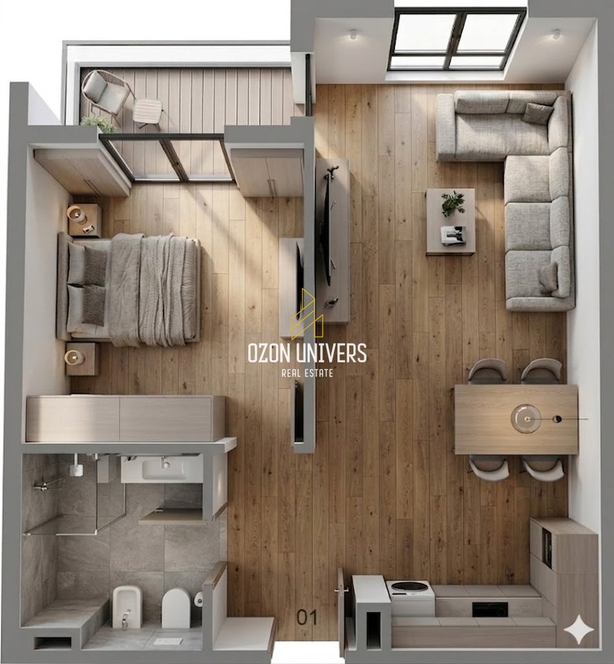 1+1 Apartment for sale, Mother Teresa Boulevard, Kamëz!