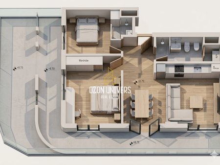 Apartament 2+1 për shitje tek One Orikum Bay, Përballe Portit!