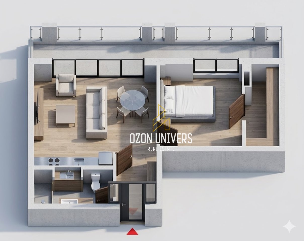 Apartament 1+1 për shitje tek One Orikum Bay, Përballe Portit!