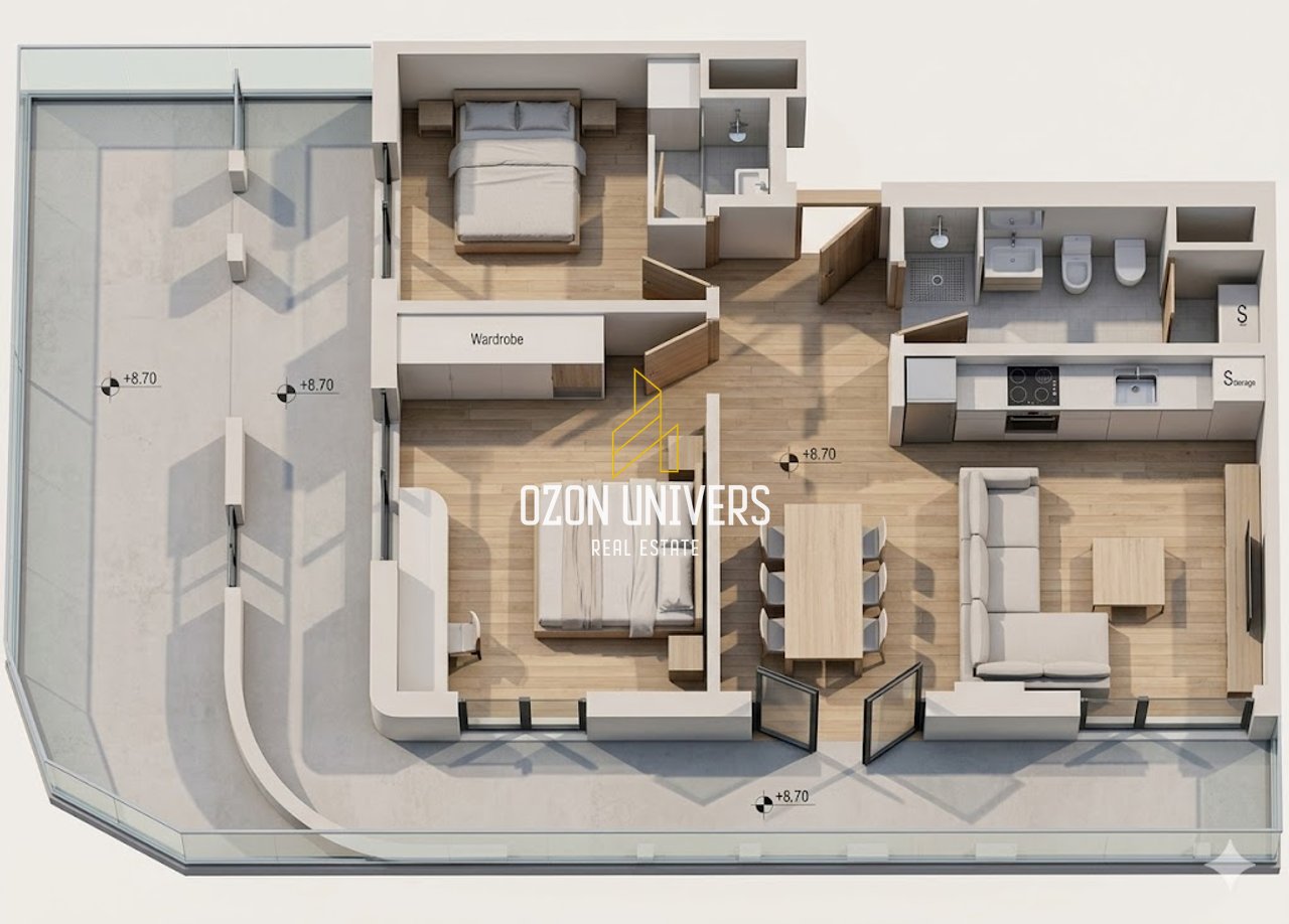 Apartament 2+1 për shitje tek One Orikum Bay, Përballe Portit!