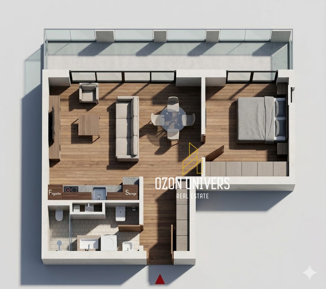 Apartament 1+1 për shitje tek One Orikum Bay, Përballe Portit!