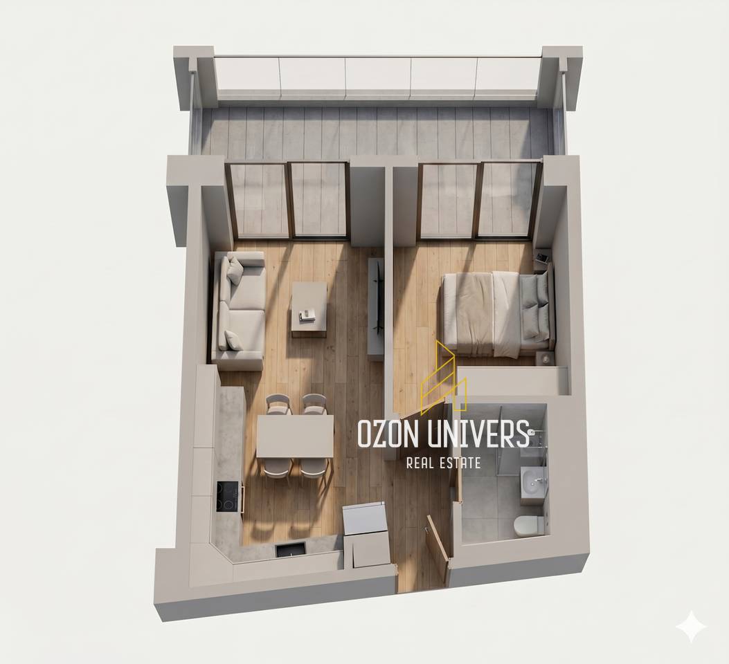 Apartament 1+1 për qira tek Kompleksi Viena,Golem!