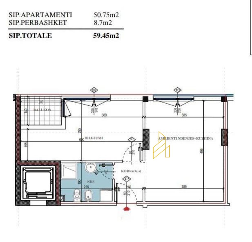 Apartament 1+1 për Shitje, në Don Bosko