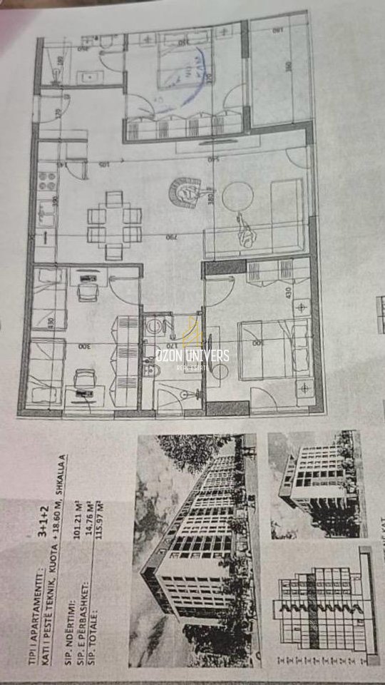 Apartament 3+1+2 për shitje tek Venatino 4, Kamëz!